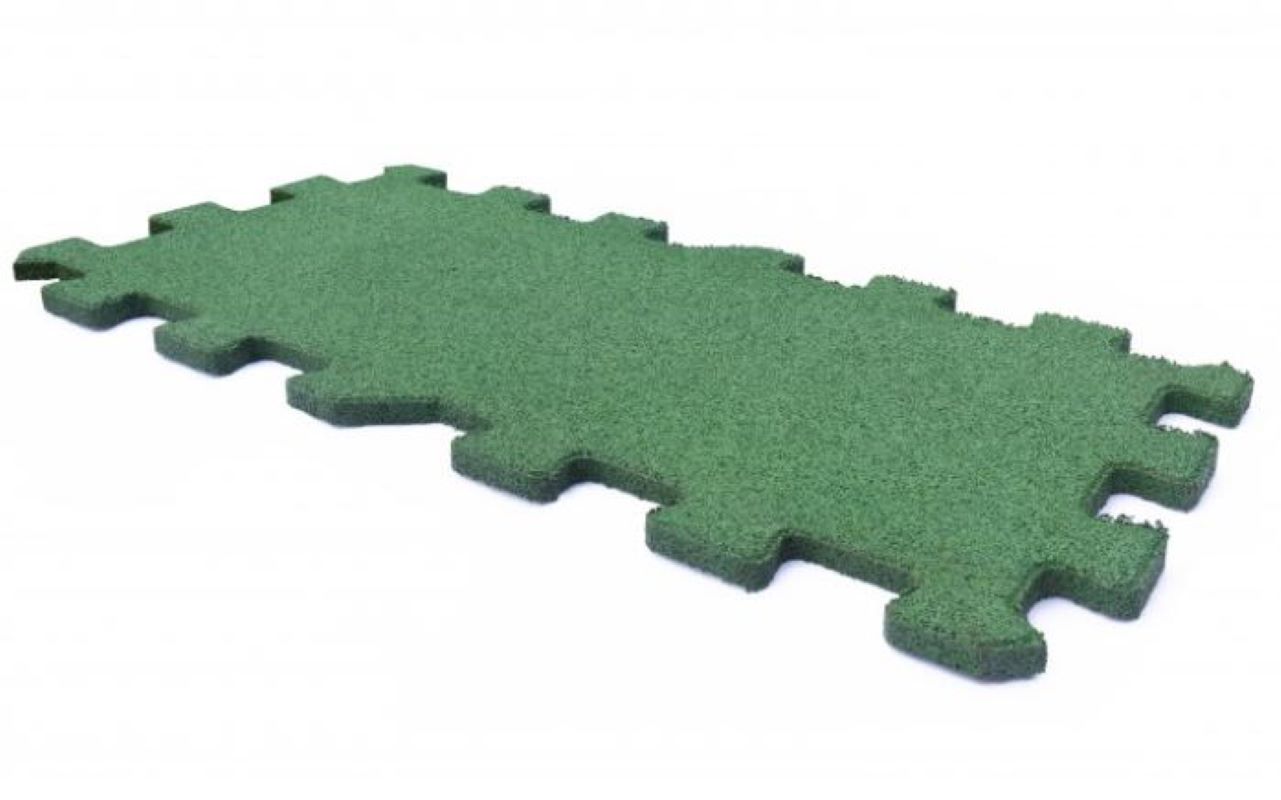 Gumová dlažba Lea puzzle zelená