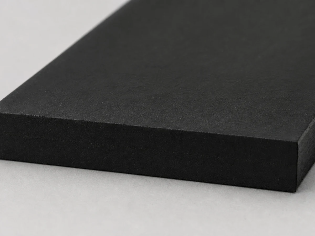 Detail hladkej čiernej EPDM tesniacej pásoviny s hrúbkou 10 mm