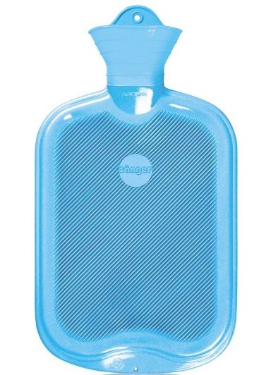 Termofor - gumová zahrievacia fľaša 2 l bledomodrý