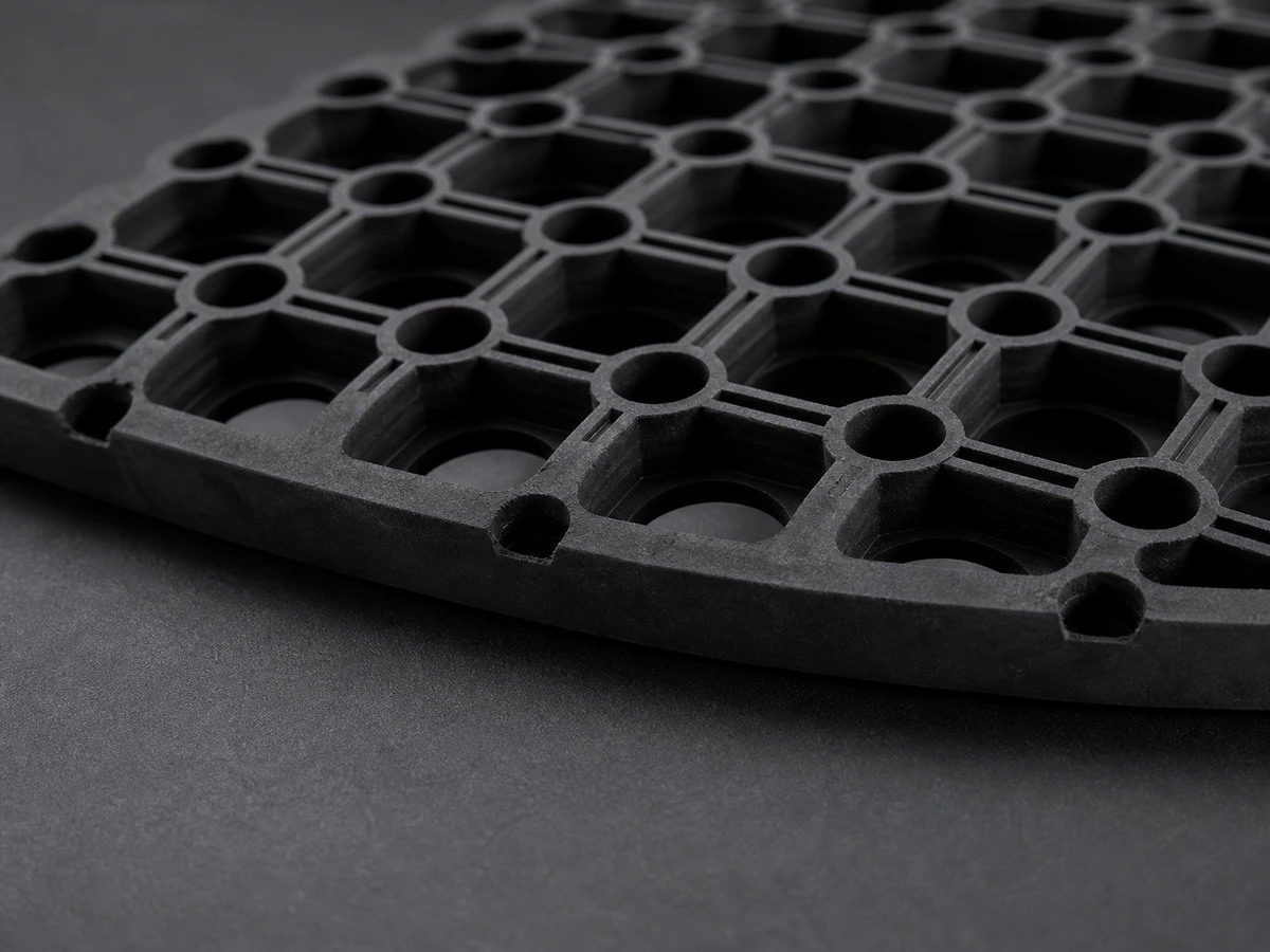 Exteriérová protišmyková rohož Hannah polkruh - detail materialu